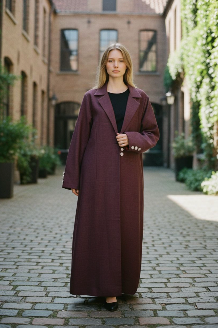 Amara Abaya – Burgundy