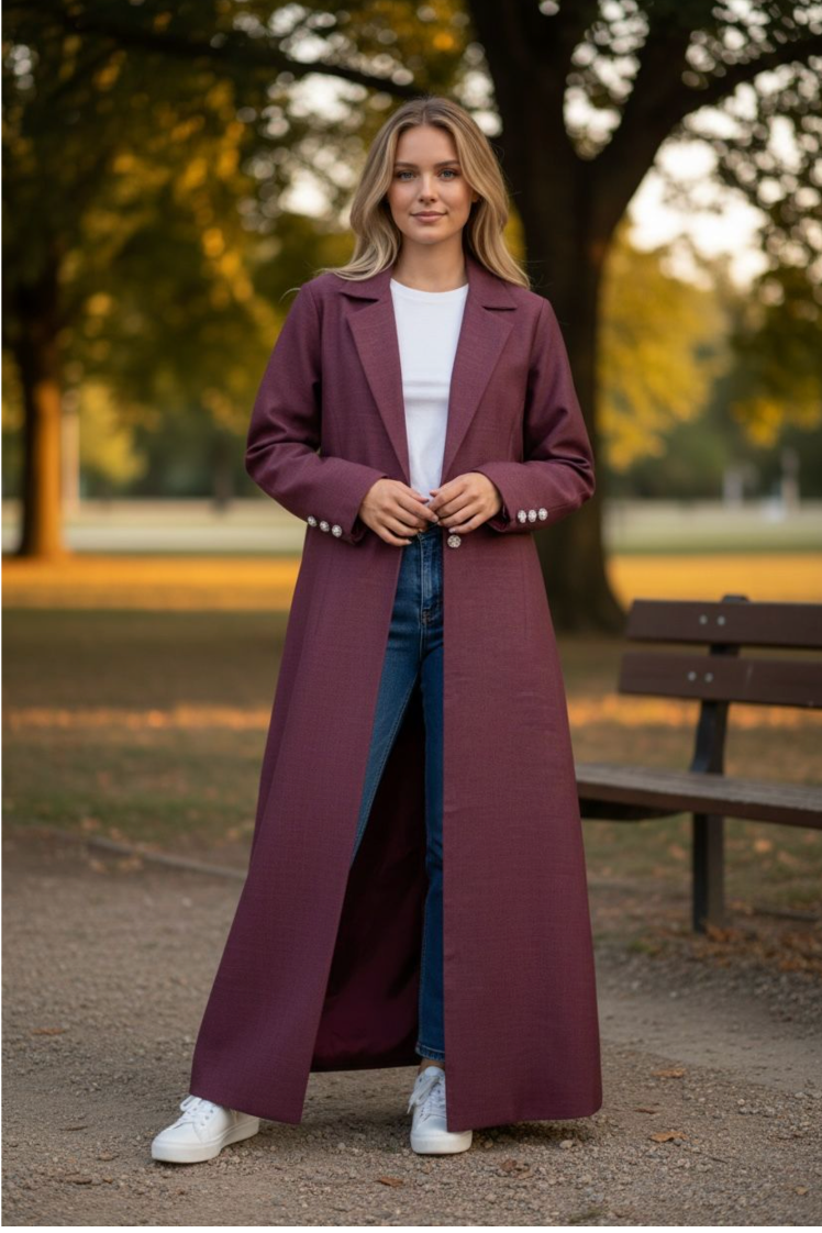 Amara Abaya – Burgundy