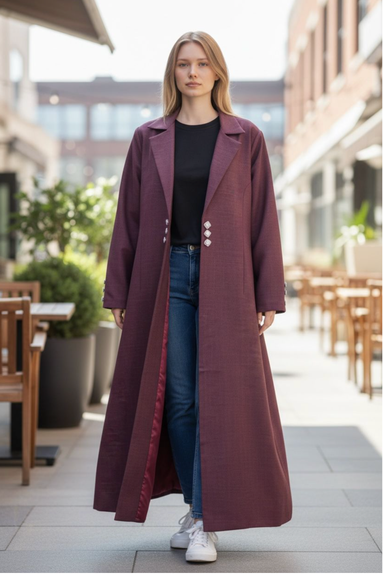 Amara Abaya – Burgundy